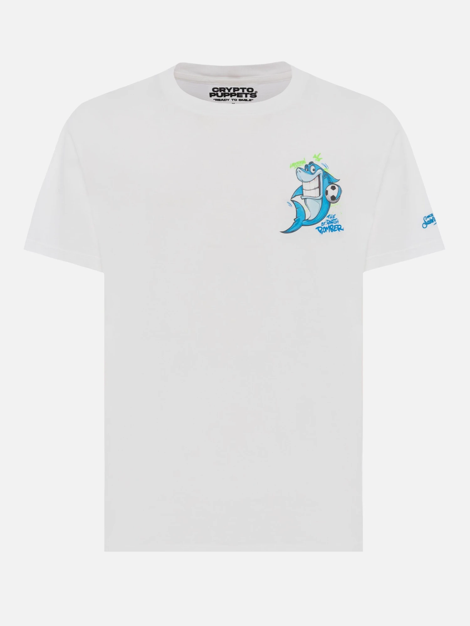 MC2 Saint Barth Cotton T-shirt With Cryptopuppets Shark Bomber Print | CRYPTOPUPPETS SPECIAL EDITION 5 MC2 Saint Barth Cotton T-shirt With Cryptopuppets Shark Bomber Print | CRYPTOPUPPETS SPECIAL EDITION - Image 3