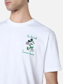 MC2 Saint Barth Man Cotton T-shirt With Mickey Mouse Print And Embroidery | DISNEY SPECIAL EDITION