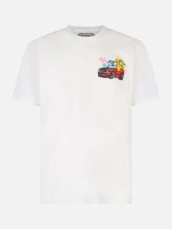 MC2 Saint Barth Man Cotton T-shirt With Cryptopuppets Good Fellas Placed Print | CRYPTOPUPPETS SPECIAL EDITION -MC2 Saint Barth Shop UID TSHM00102742F MAN T SHIRT WHITE 1