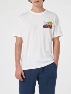 MC2 Saint Barth Man Cotton T-shirt With Cryptopuppets Good Fellas Placed Print | CRYPTOPUPPETS SPECIAL EDITION -MC2 Saint Barth Shop UID TSHM00102742F MAN T SHIRT WHITE 3