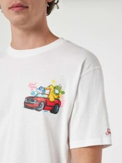 MC2 Saint Barth Man Cotton T-shirt With Cryptopuppets Good Fellas Placed Print | CRYPTOPUPPETS SPECIAL EDITION