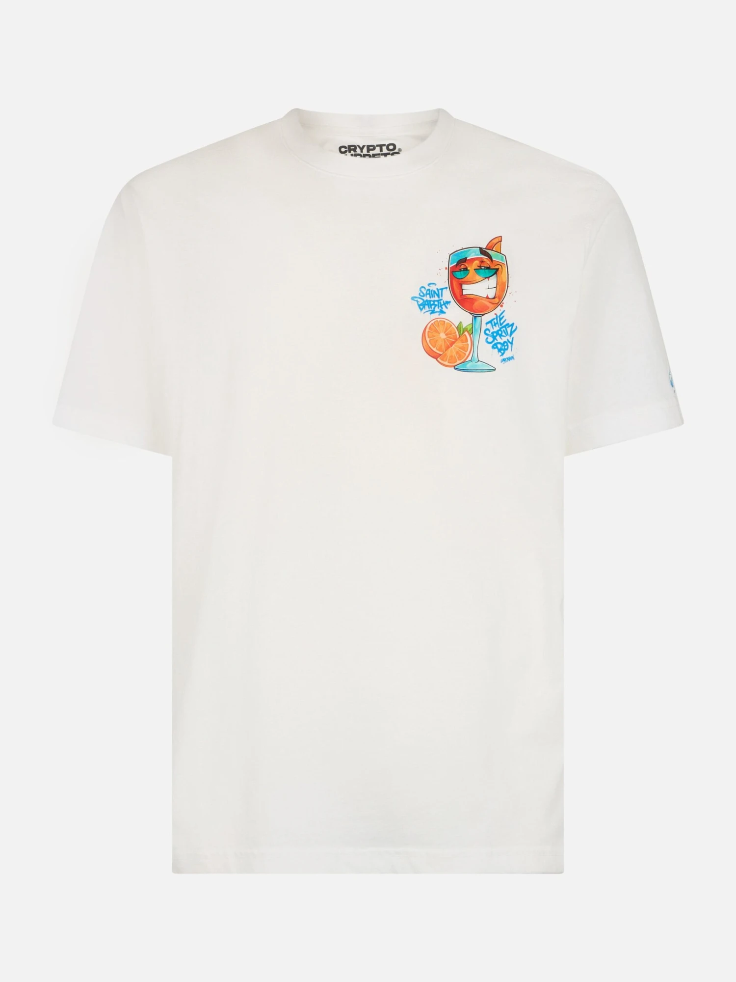 MC2 Saint Barth Man Cotton T-shirt With Cryptopuppets Spritz Front And Back Placed Print | CRYPTOPUPPETS SPECIAL EDITION 6 MC2 Saint Barth Man Cotton T-shirt With Cryptopuppets Spritz Front And Back Placed Print | CRYPTOPUPPETS SPECIAL EDITION - Image 4