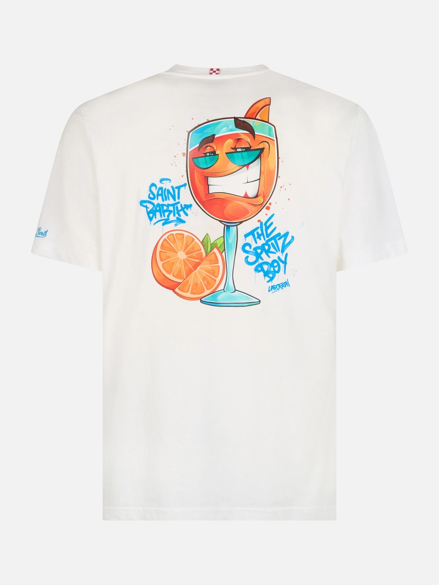 MC2 Saint Barth Man Cotton T-shirt With Cryptopuppets Spritz Front And Back Placed Print | CRYPTOPUPPETS SPECIAL EDITION 7 MC2 Saint Barth Man Cotton T-shirt With Cryptopuppets Spritz Front And Back Placed Print | CRYPTOPUPPETS SPECIAL EDITION - Image 5