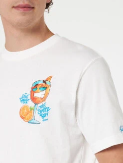 MC2 Saint Barth Man Cotton T-shirt With Cryptopuppets Spritz Front And Back Placed Print | CRYPTOPUPPETS SPECIAL EDITION