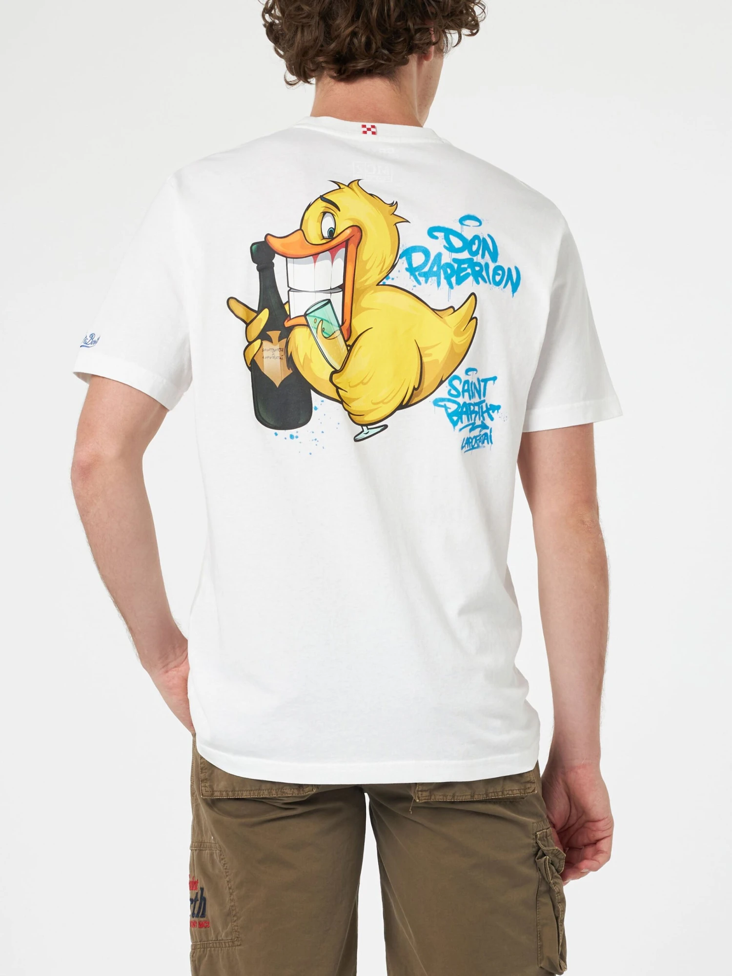 MC2 Saint Barth Man Cotton T-shirt With Cryptopuppets Ducky Bollicine Front And Back Placed Print | CRYPTOPUPPETS SPECIAL EDITION 5 MC2 Saint Barth Man Cotton T-shirt With Cryptopuppets Ducky Bollicine Front And Back Placed Print | CRYPTOPUPPETS SPECIAL EDITION - Image 3