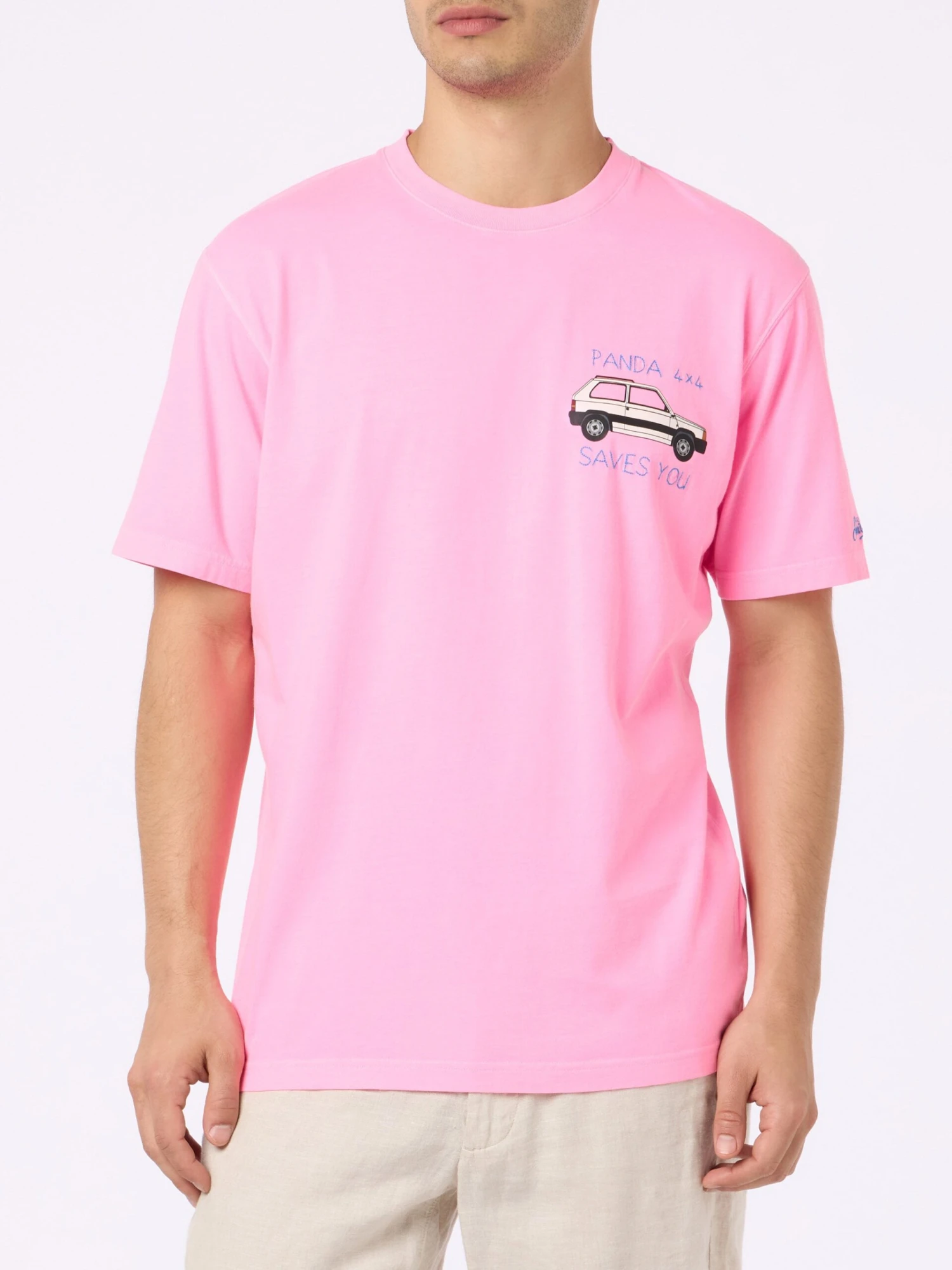 MC2 Saint Barth Cotton T-shirt With Panda Print And Embroidery | FIAT PANDA SPECIAL EDITION 4 MC2 Saint Barth Cotton T-shirt With Panda Print And Embroidery | FIAT PANDA SPECIAL EDITION - Image 2