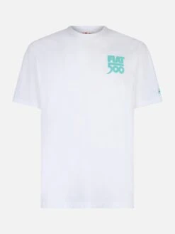 MC2 Saint Barth Man Cotton T-shirt With Spiaggina Front And Back Placed Print | FIAT 500 SPECIAL EDITION -MC2 Saint Barth Shop UID TSHM00103934F MAN T SHIRT WHITE 1