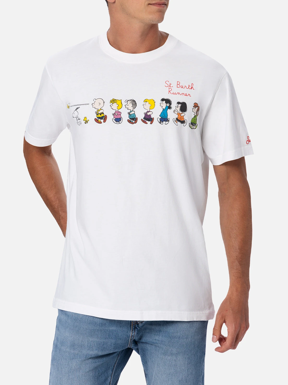 MC2 Saint Barth Man Cotton T-shirt With Peanuts Print And Embroidery| SNOOPY PEANUTS™ SPECIAL EDITION 3 MC2 Saint Barth Man Cotton T-shirt With Peanuts Print And Embroidery| SNOOPY PEANUTS™ SPECIAL EDITION