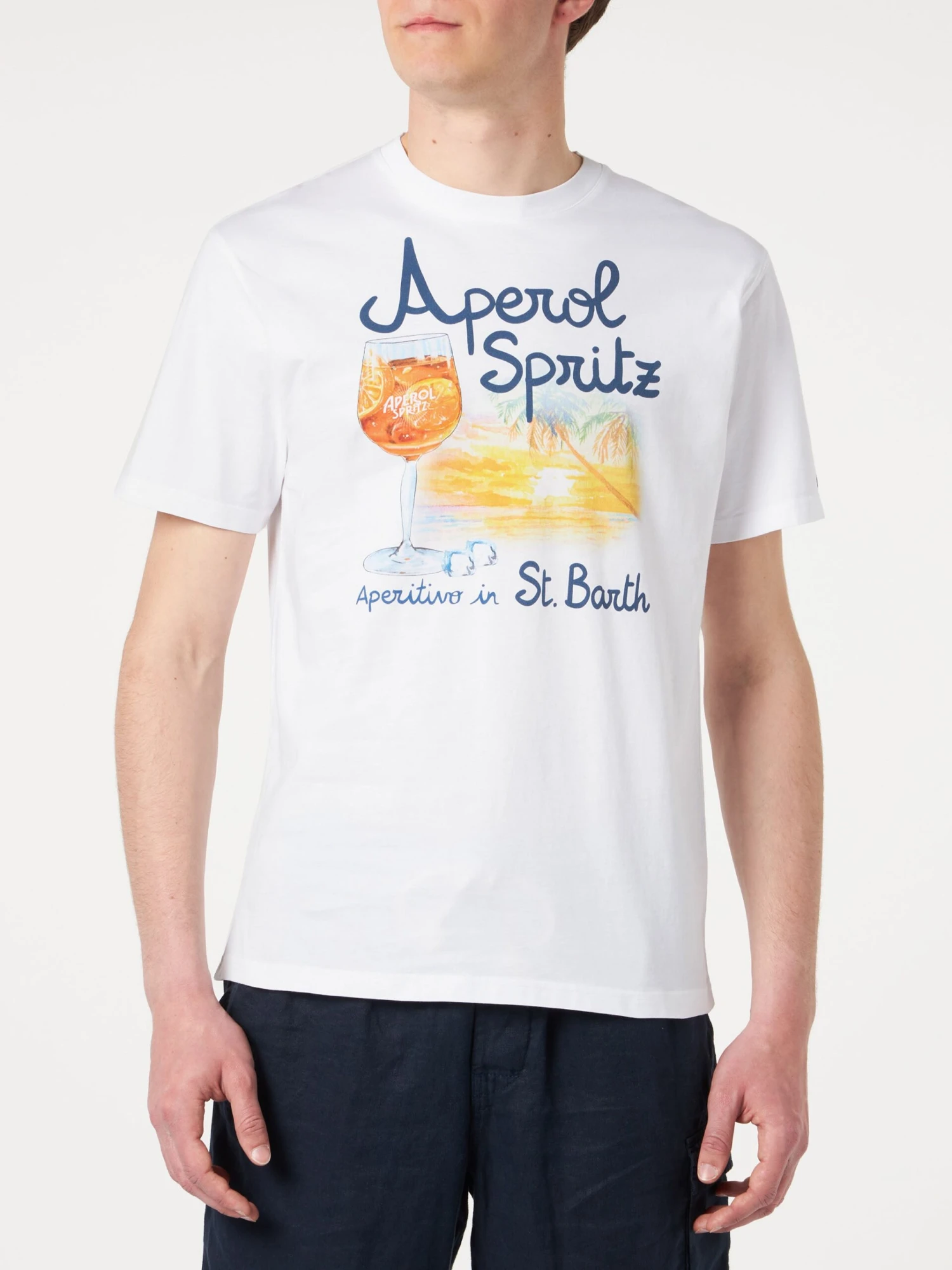 MC2 Saint Barth Man Cotton T-shirt With Aperol Spritz Venice Print |APEROL SPECIAL EDITION 3 MC2 Saint Barth Man Cotton T-shirt With Aperol Spritz Venice Print |APEROL SPECIAL EDITION