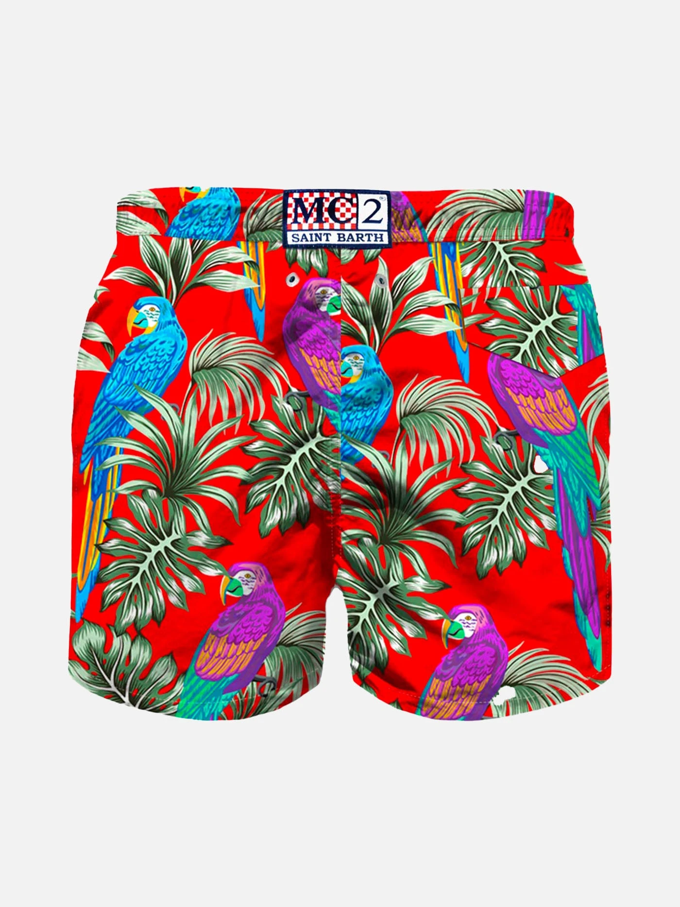 Boy Light Fabric Swim Shorts With Parrots Print 4 Boy Light Fabric Swim Shorts With Parrots Print - Image 2