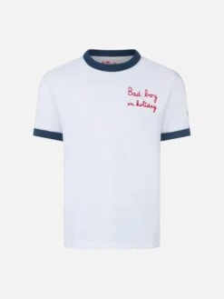 MC2 Saint Barth Boy Cotton T-shirt With Embroidery