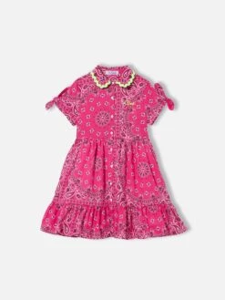 MC2 Saint Barth Girl Fuchsia Dress With Bandanna Pattern