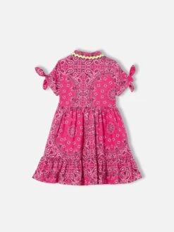 MC2 Saint Barth Girl Fuchsia Dress With Bandanna Pattern 7 MC2 Saint Barth Girl Fuchsia Dress With Bandanna Pattern -MC2 Saint Barth Shop bandanna dress girl 2copia