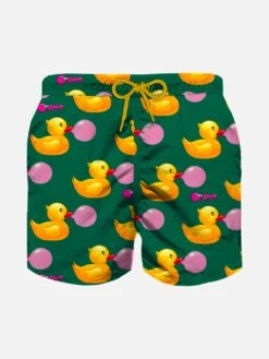 MC2 Saint Barth Boy Swim Shorts With Ducky And Big Babol Print | BIG BABOL® SPECIAL EDITION