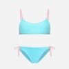 Lost In St. Barth Embroided Writing Girl's Bralette Bikini 1 Lost In St. Barth Embroided Writing Girl's Bralette Bikini -MC2 Saint Barth Shop bikini azzurro 1 1