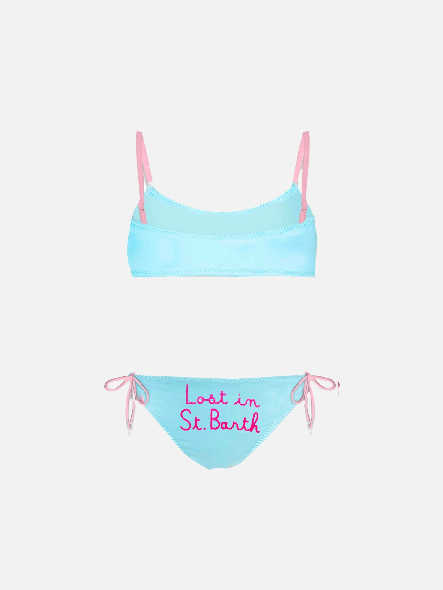 Lost In St. Barth Embroided Writing Girl's Bralette Bikini 4 Lost In St. Barth Embroided Writing Girl's Bralette Bikini - Image 2