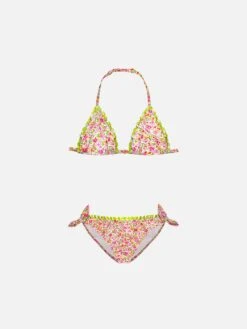 Girl Triangle Flower Bikini | Made With Liberty Fabric
