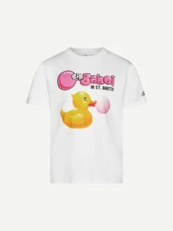 MC2 Saint Barth Boy Cotton T-shirt With Ducky Big Babol Print | BIG BABOL® SPECIAL EDITION
