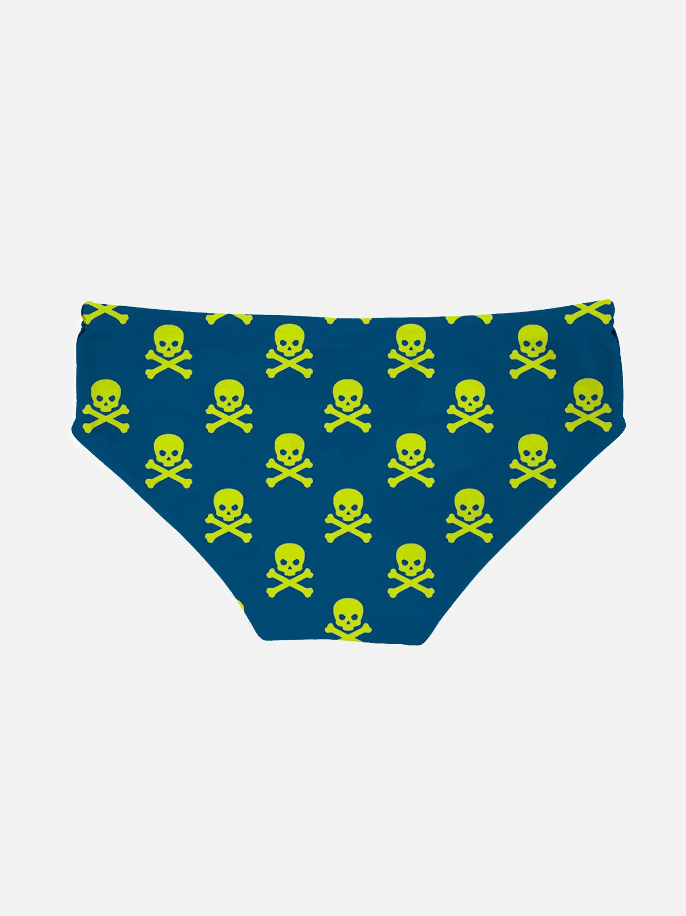 Yellow Fluo Skulls Boy Swim Briefs 4 Yellow Fluo Skulls Boy Swim Briefs - Image 2