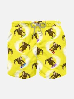 MC2 Saint Barth Boy Classic Swim Shorts With Monkey Print