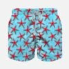 Red Seastars Boy's Swim Shorts -MC2 Saint Barth Shop boy swimshort seastar 01