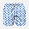 Micro Starfish All Over Print Boy's Light Swimshorts -MC2 Saint Barth Shop boy swimshort starfish blue 00