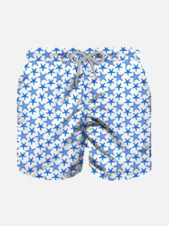 Micro Starfish All Over Print Boy's Light Swimshorts