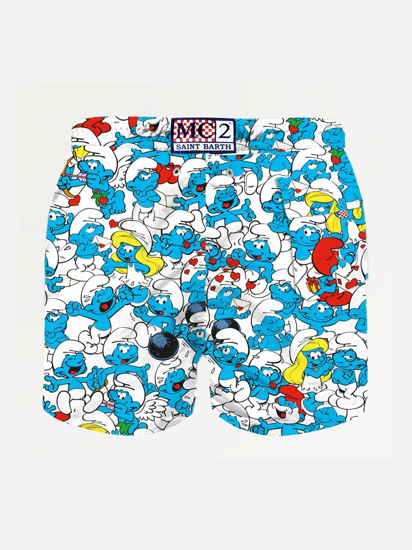 MC2 Saint Barth Boy Swim Shorts With Smurf All Over Print | SMURFS SPECIAL EDITION 4 MC2 Saint Barth Boy Swim Shorts With Smurf All Over Print | SMURFS SPECIAL EDITION - Image 2
