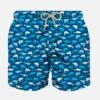 MC2 Saint Barth Boy Light Fabric Swim Shorts With Multicolor Sharks Print 2 MC2 Saint Barth Boy Light Fabric Swim Shorts With Multicolor Sharks Print -MC2 Saint Barth Shop boy swimshorts sharks blue
