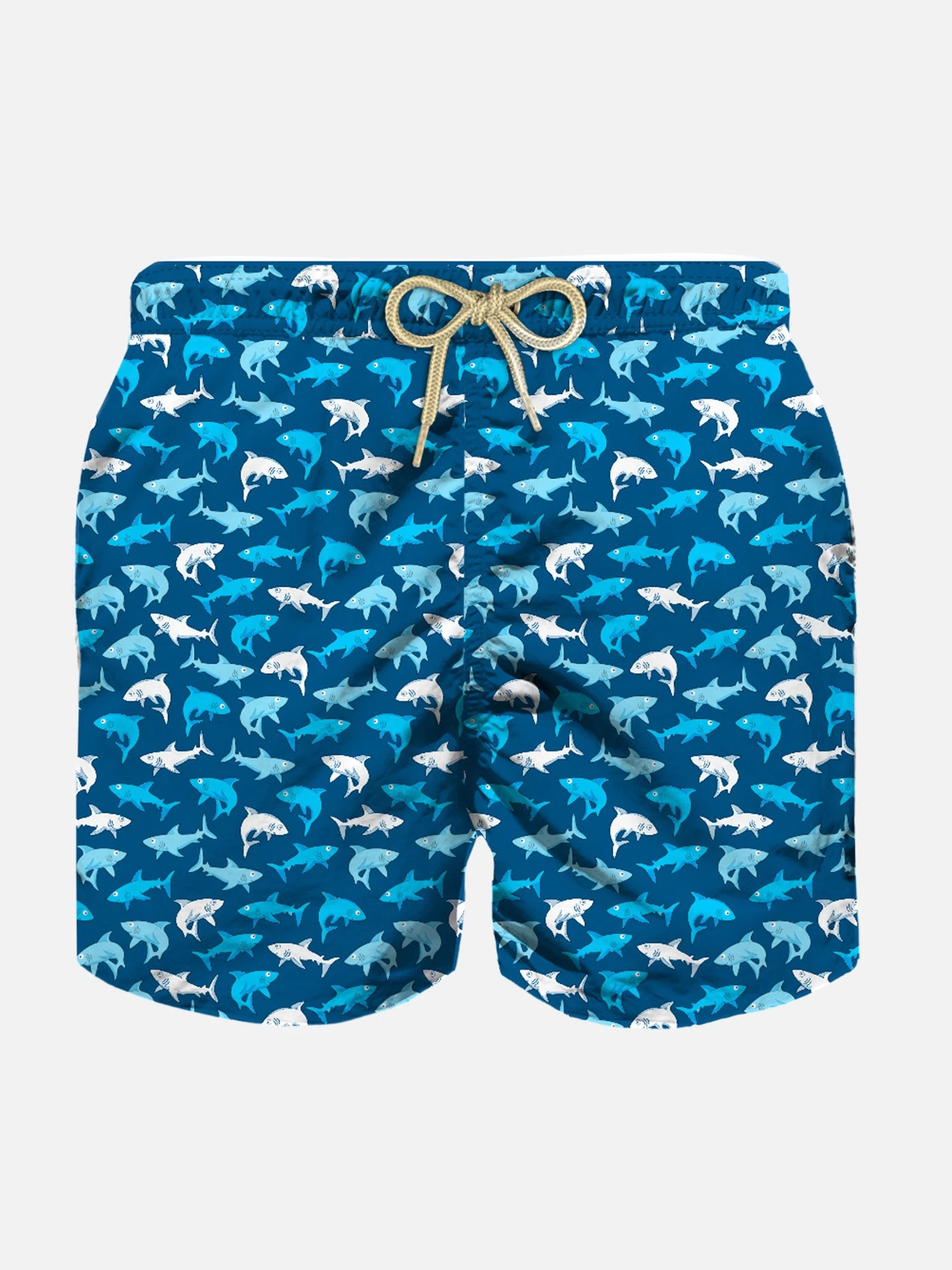 MC2 Saint Barth Boy Light Fabric Swim Shorts With Multicolor Sharks Print 3 MC2 Saint Barth Boy Light Fabric Swim Shorts With Multicolor Sharks Print