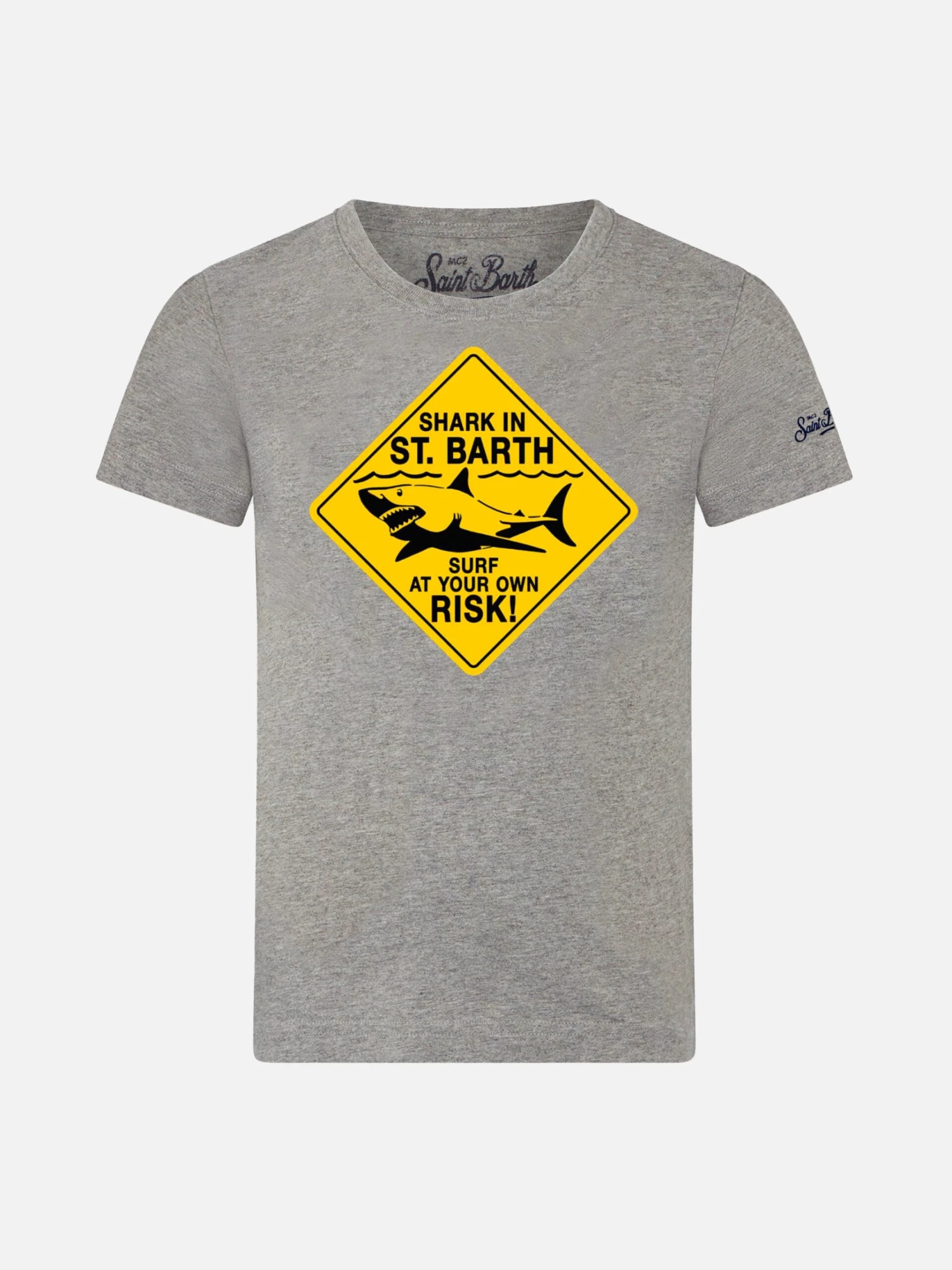 Boy's T-shirt Shark In Saint Barth 3 Boy's T-shirt Shark In Saint Barth