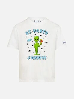 MC2 Saint Barth Boy Cotton T-shirt With Alien Print