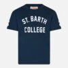 MC2 Saint Barth Kid Cotton T-shirt With St. Barth College Lettering -MC2 Saint Barth Shop boy tshirt blue college 1