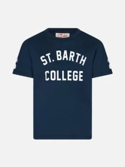MC2 Saint Barth Kid Cotton T-shirt With St. Barth College Lettering