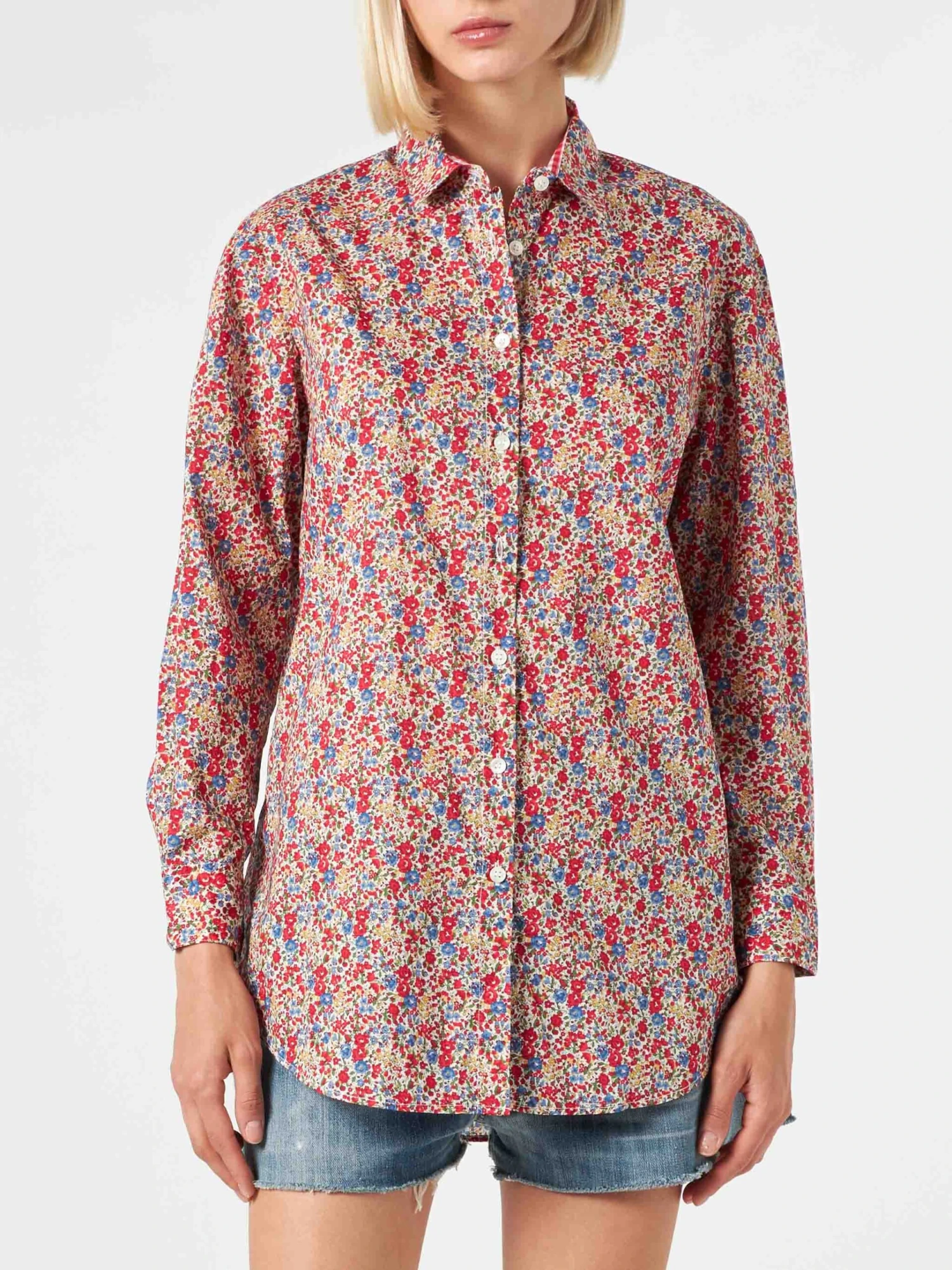 Woman Brigitte Cotton Shirt With Flower Print | Made With Liberty Fabric 4 Woman Brigitte Cotton Shirt With Flower Print | Made With Liberty Fabric - Image 2