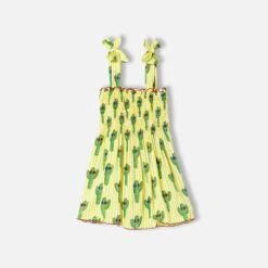 Cotton Dress Lola With Happy Cactus Print