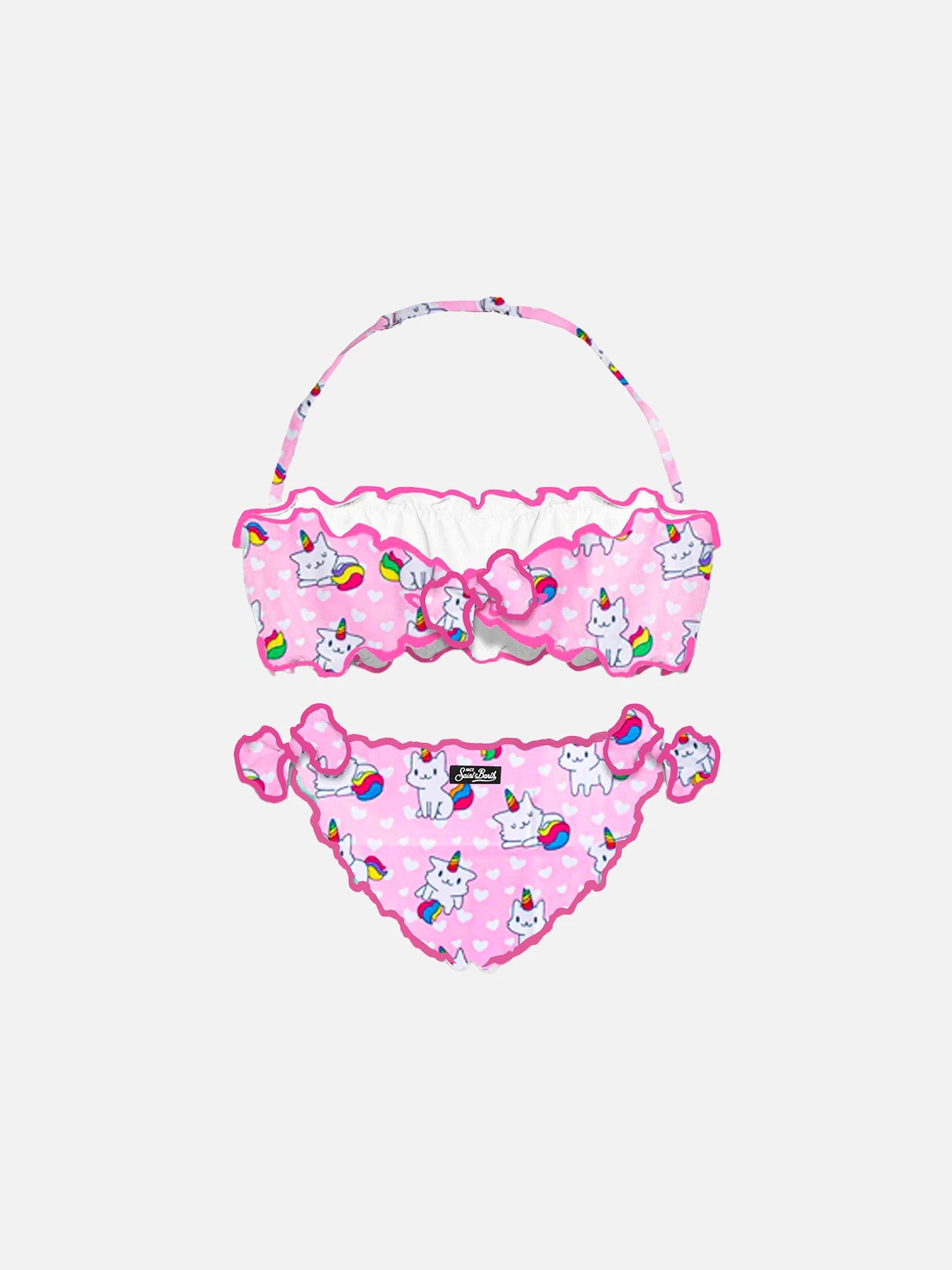 Girl Bandeau Bikini With Cat Print 4 Girl Bandeau Bikini With Cat Print - Image 2