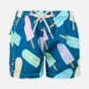 MC2 Saint Barth Boy Lightweight Fabric Swim-shorts Jean Lighting With Popsicles Print -MC2 Saint Barth Shop cb53