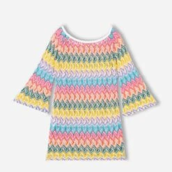 Girls Knit Dress Chevron 8 Girls Knit Dress Chevron -MC2 Saint Barth Shop chevron dress girl knit 2