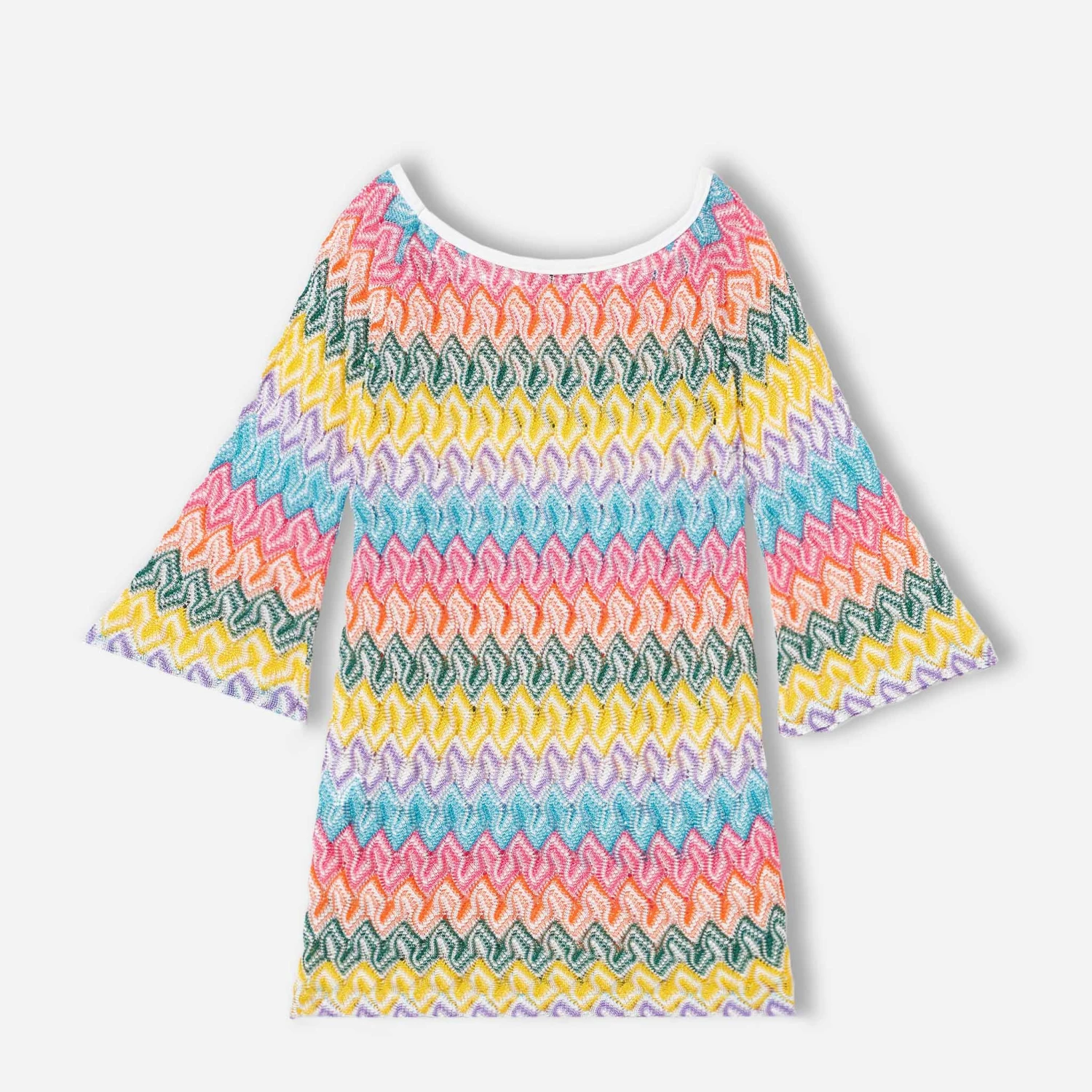 Girls Knit Dress Chevron 5 Girls Knit Dress Chevron - Image 3