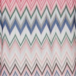 Pink Chevron Pattern Girl Knit Dress -MC2 Saint Barth Shop chevron pink dress girl 3