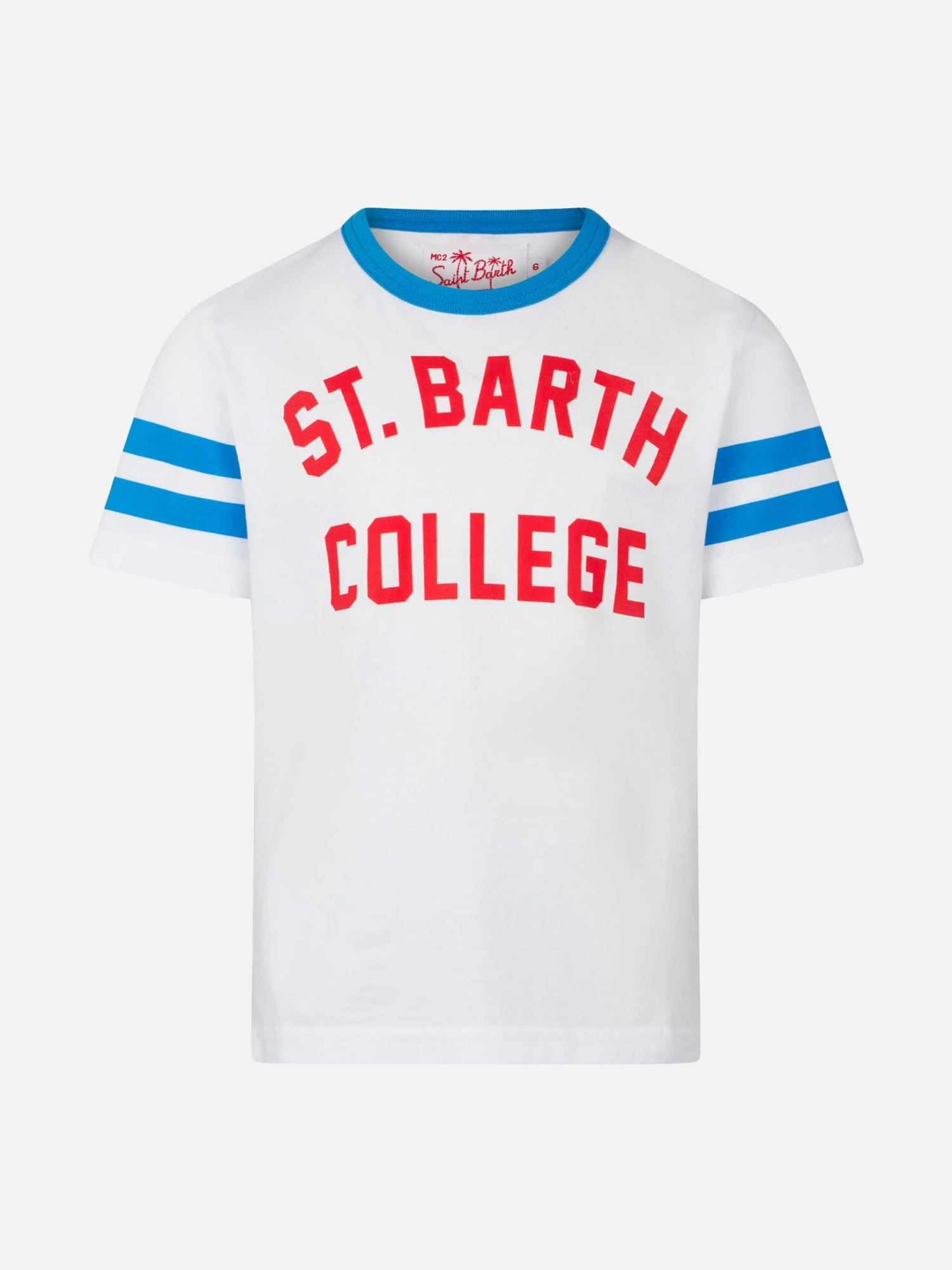MC2 Saint Barth Boy Cotton T-shirt With St. Barth College Lettering 3 MC2 Saint Barth Boy Cotton T-shirt With St. Barth College Lettering