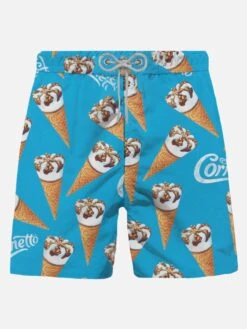 MC2 Saint Barth Man Classic Swim Shorts With Algida Print | ALGIDA® SPECIAL EDITION