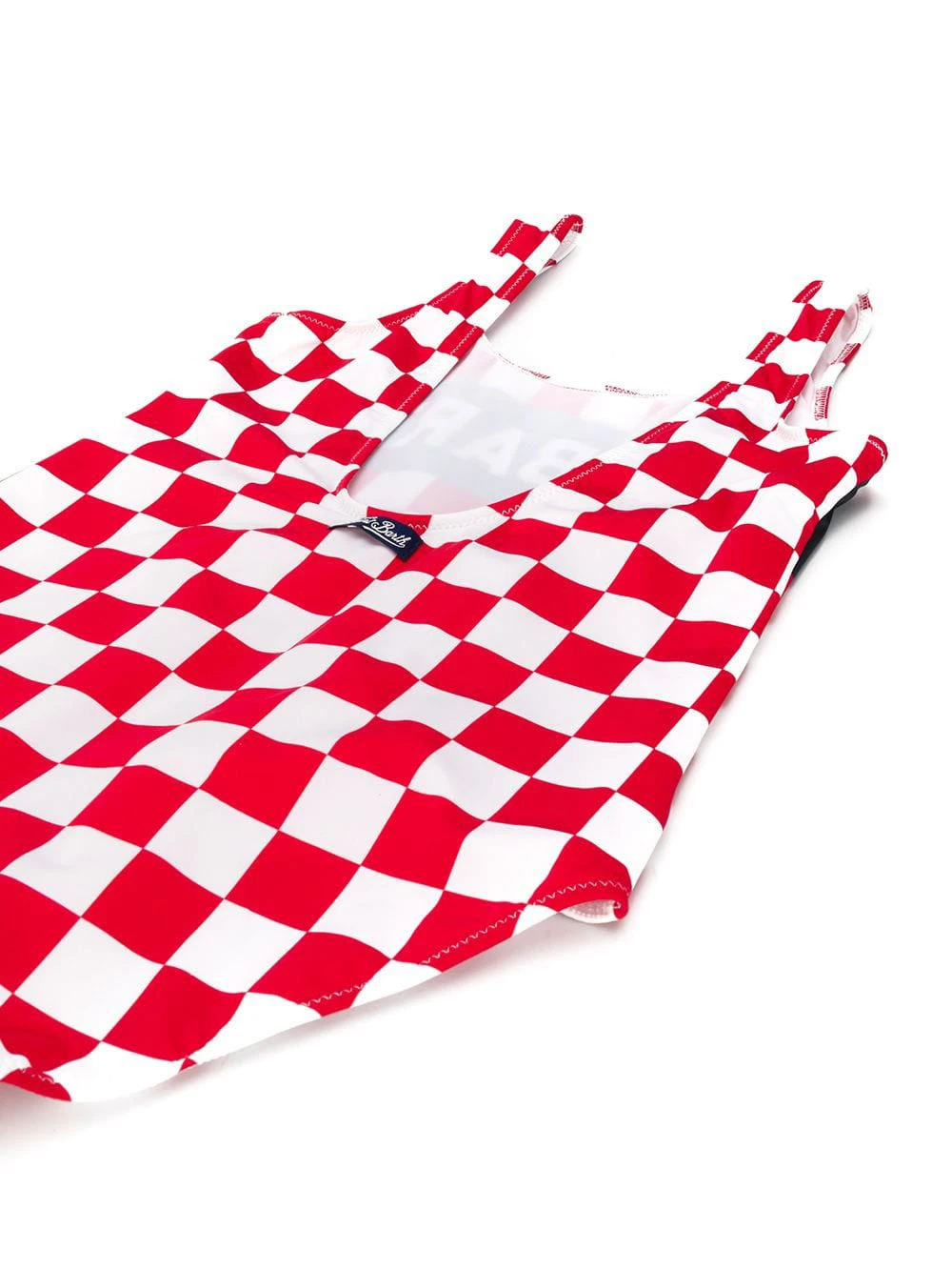 White And Red Check Print Girl's One Piece 5 White And Red Check Print Girl's One Piece - Image 3