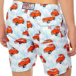Man Swim Shorts With Fiat 500 Car Print | |FIAT© 500 Special Edition -MC2 Saint Barth Shop costume mare uomo 500