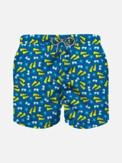 Snorkeling Print Light Fabric Boy Swim Shorts