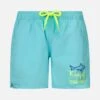 MC2 Saint Barth Boy Comfort Swim Shorts With King Of The Beach Embroidery