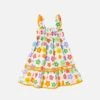 MC2 Saint Barth Girl Dress With Multicolor Flowers 2 MC2 Saint Barth Girl Dress With Multicolor Flowers -MC2 Saint Barth Shop daisy girl cotton dress 1 1