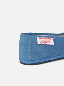 MC2 Saint Barth Woman Denim Slipper Loafers | MY CHALOM SPECIAL EDITION -MC2 Saint Barth Shop denim cotton friulane slippers 3