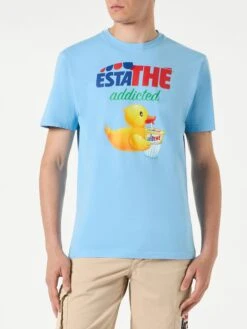 MC2 Saint Barth Man Cotton T-shirt With Ducky Estathé Print | ESTATHE' SPECIAL EDITION